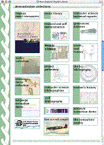 Screen shot of sample page for the New Zealand Digital Library
